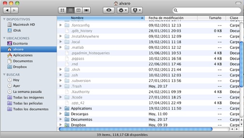 archivos ocultos mac